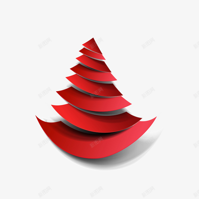 红色圣诞节日元素psd免抠素材_88icon https://88icon.com 喜庆 圣诞 形状 折纸 拼接 活动 红色 节日