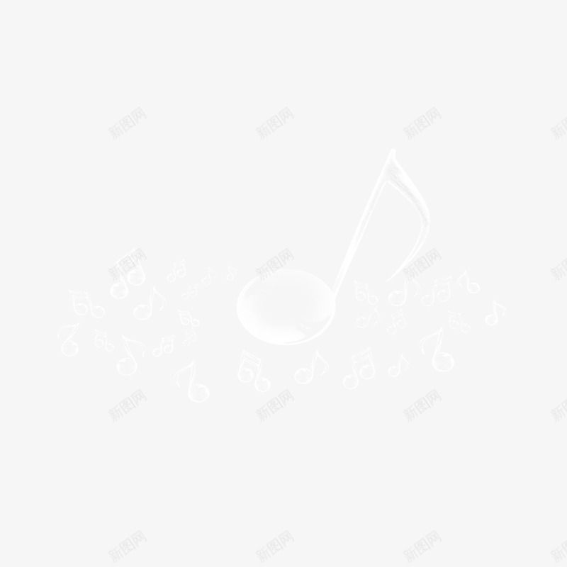 创意透明音乐旋律元素png免抠素材_88icon https://88icon.com 主旋律 创意图形 旋律 透明图形 音乐旋律 音符 高清