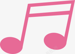 卡通粉红色音符音乐矢量图素材
