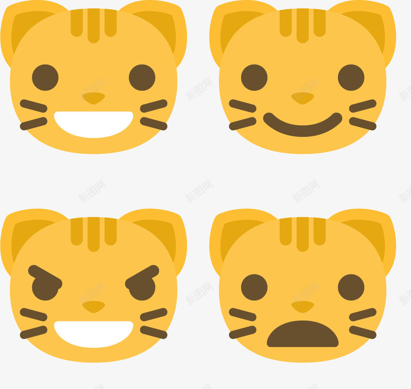 猫咪表情矢量图ai免抠素材_88icon https://88icon.com emoji iPhone iPhone表情 iphone表情 猫咪 聊天表情 表情 矢量图