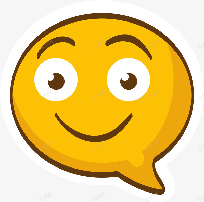 微笑emojipng免抠素材_88icon https://88icon.com emoji 卡通手绘 大黄脸 大黄路 对话框 微笑 表情包