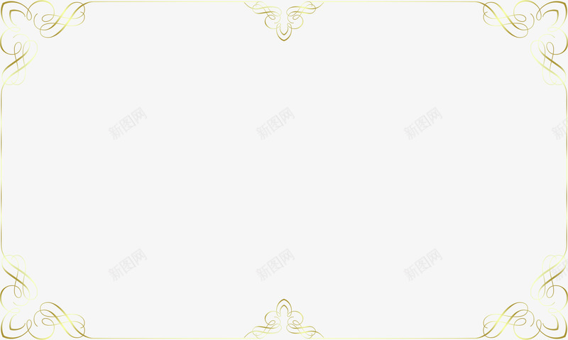 黄色精美花纹边框奢华png免抠素材_88icon https://88icon.com 奢华 精美 花纹 边框 黄色