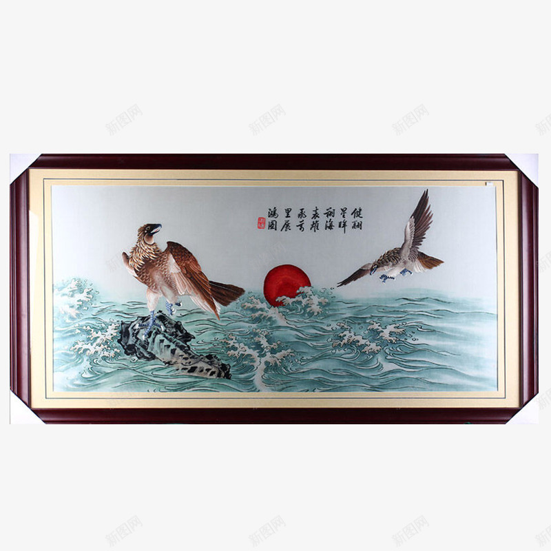 金鹰装饰画png免抠素材_88icon https://88icon.com 书房画 产品实物 客厅画 挂画 有框画 装饰画 装饰画素材 金鹰