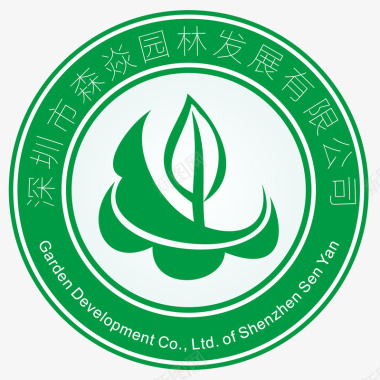 填充圆形绿色简约圆形帆船园林logo图标图标