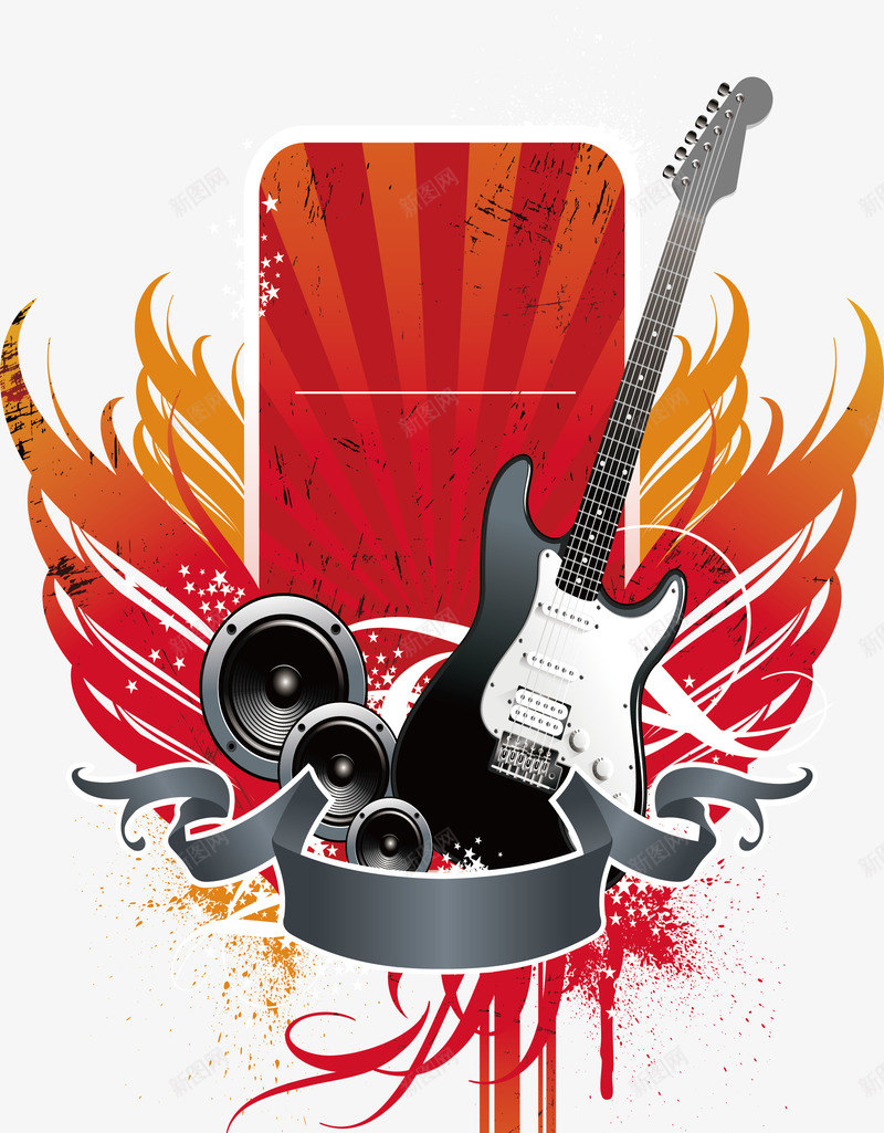 创意吉他海报png免抠素材_88icon https://88icon.com 创意海报 吉他培训 吉他泼墨 吉他海报 活力 炫酷 艺术风 青春