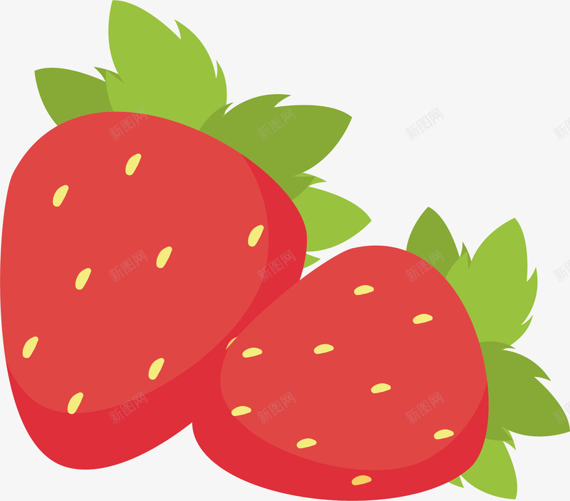 粉色草莓png免抠素材_88icon https://88icon.com 手绘 斑点 水果 粉色草莓 绿叶 草莓籽