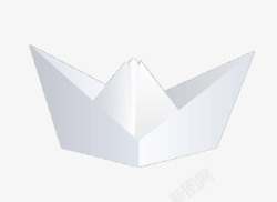 白色折纸船素材