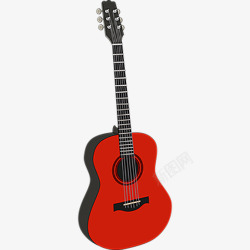红色吉他素材