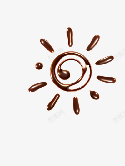 巧克力酱太阳png免抠素材_88icon https://88icon.com 太阳 女孩 巧克力 巧克力酱 液体巧克力 融化 飞溅