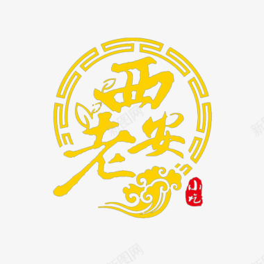 logo中国风传统美食标志图标图标
