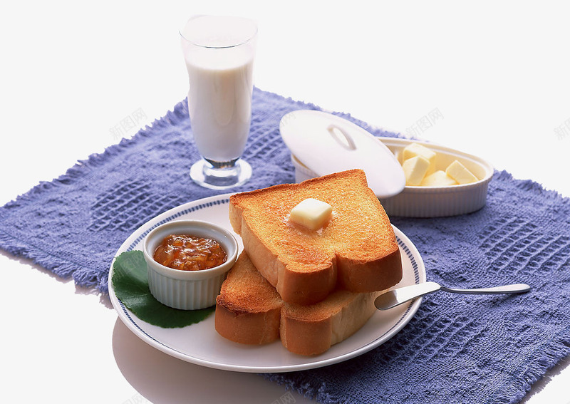 西式的早餐png免抠素材_88icon https://88icon.com 奶酪 果酱 牛奶 面包