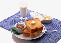 面包果酱网站西式的早餐高清图片