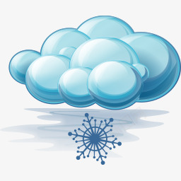 天气插件天气图标白云雪花质感天气图标图标