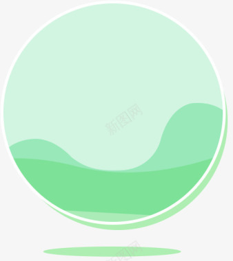 绿色圆球装饰背景图标图标