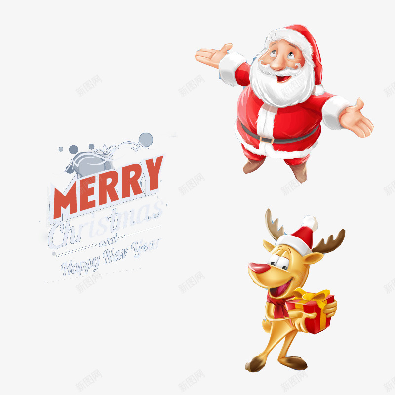 2款卡通圣诞快乐bannerpng免抠素材_88icon https://88icon.com banner 卡通 圣诞