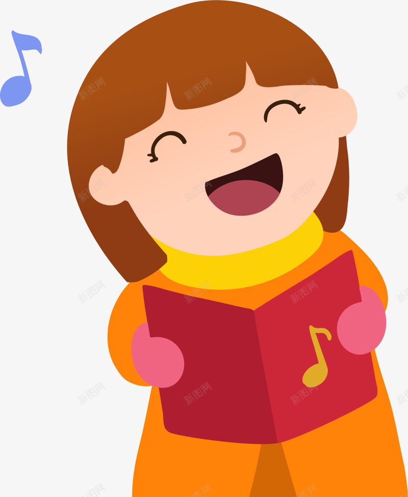 黄衣可爱唱歌女孩png免抠素材_88icon https://88icon.com 321 世界儿歌日 儿童节 可爱女生 唱歌女孩 歌唱 音符