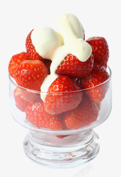 草莓酸奶素材
