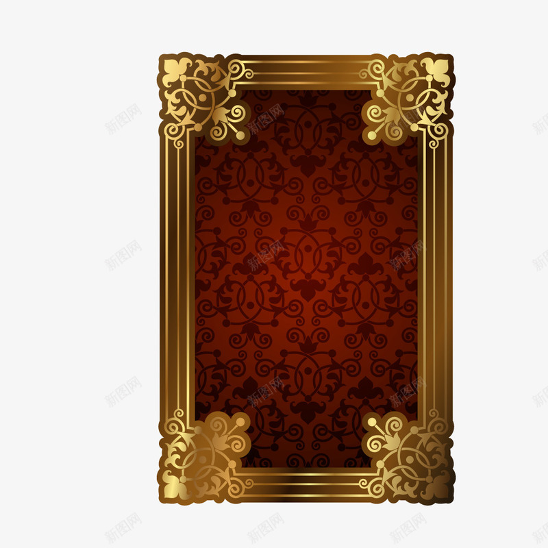 复古欧式奢华相框png免抠素材_88icon https://88icon.com 复古 奢华 欧式 相框 长框