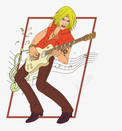 优享生活玩吉他的男生高清图片