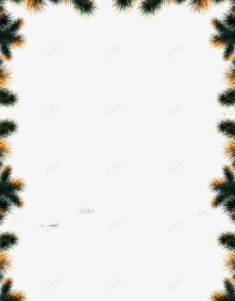 松树树叶边框圣诞节png免抠素材_88icon https://88icon.com 圣诞节 圣诞节框子 松树 树叶 装饰 边框