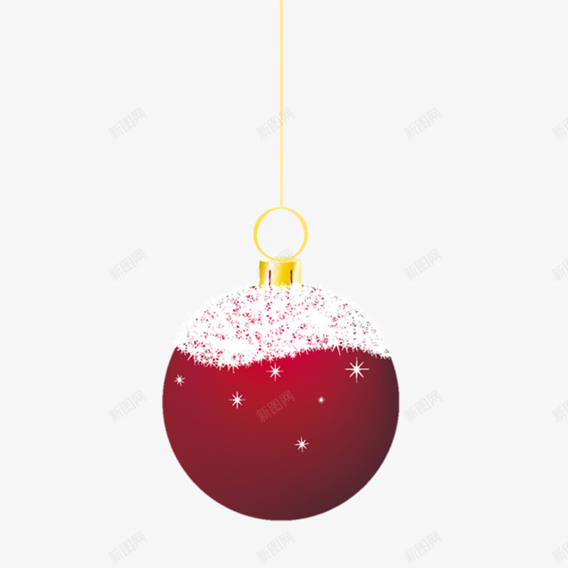 红色铃铛圣诞节挂饰png免抠素材_88icon https://88icon.com 圣诞 红色 装饰 铃铛