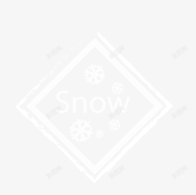 粉笔手绘冬日雪花图案png免抠素材_88icon https://88icon.com 粉笔手绘矢量冬日雪花图案