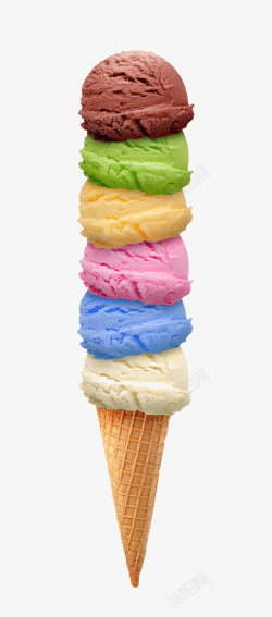 可爱冰激凌六色雪糕高清图片