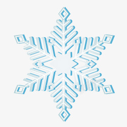冬季蓝色一朵浅蓝色的雪花矢量图高清图片