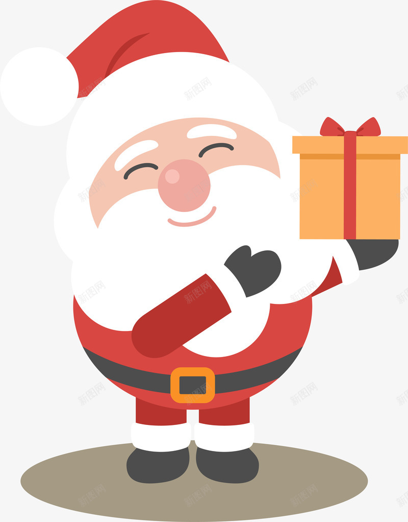 卡通可爱送礼物圣诞老人png免抠素材_88icon https://88icon.com 卡通可爱 圣诞老爷爷 圣诞节 扁平化 礼物盒