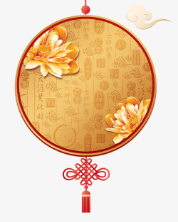 中国风宫廷花纹挂件素材