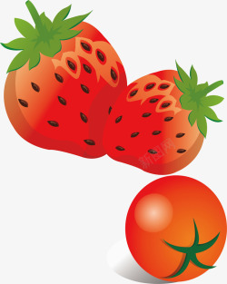 草莓元素矢量图素材
