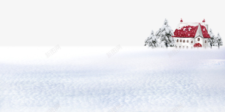大雪雪地圣诞节雪地底部装饰图标图标