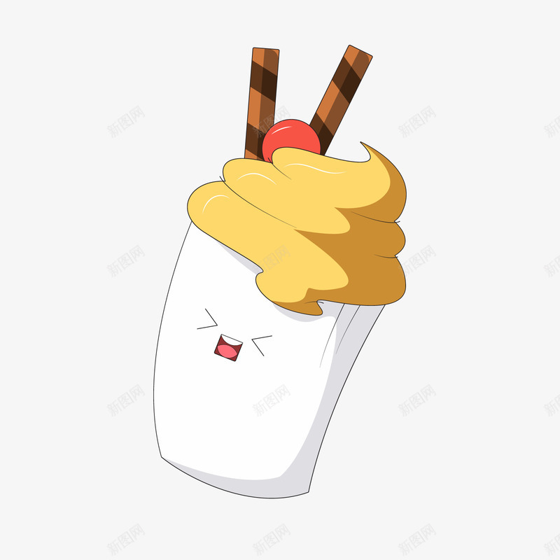 卡通雪糕卡片矢量图ai免抠素材_88icon https://88icon.com 冰淇淋 卡通 手绘 雪糕 食物设计 矢量图