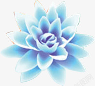 创意合成好看的蓝色莲花素材