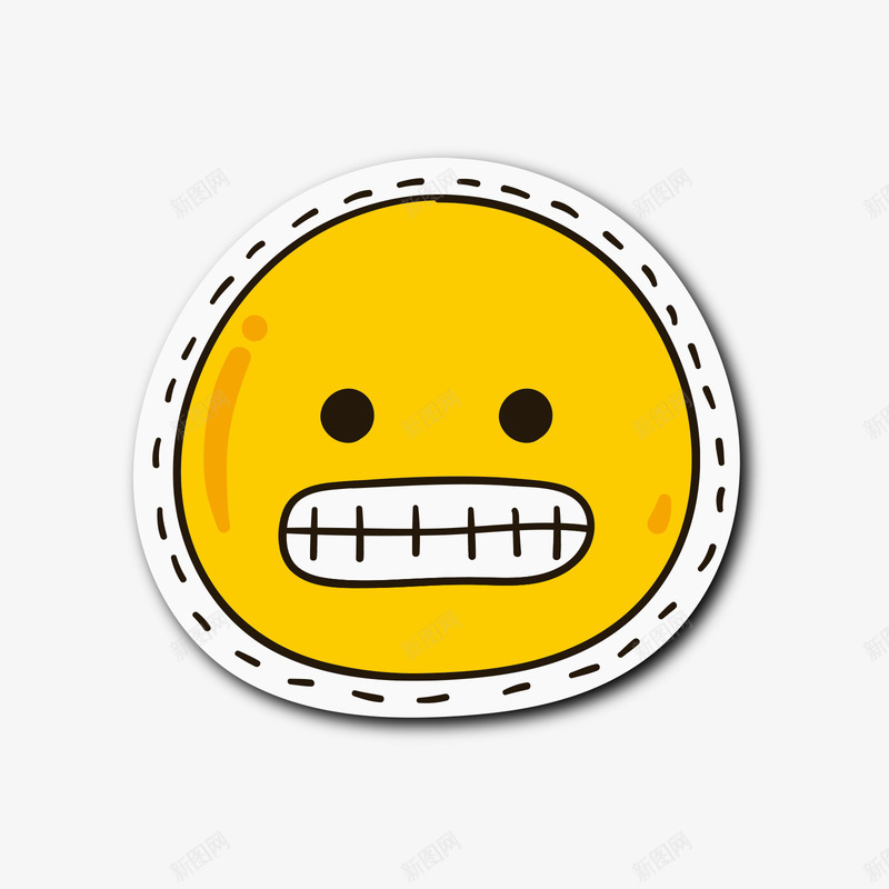 黄色圆形龇牙表情矢量图ai免抠素材_88icon https://88icon.com 圆形表情 白色 黄色 黄色表情 龇牙 龇牙表情 矢量图