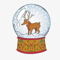 圣诞透明玻璃球礼物雪花素材