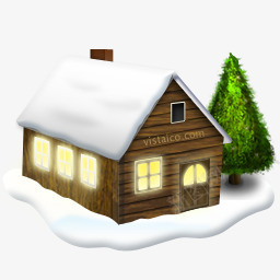 小屋png免抠素材_88icon https://88icon.com 小屋 房屋 木屋 松树 积雪 雪