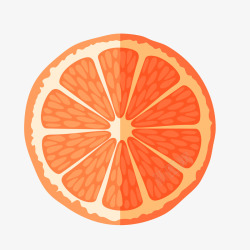 卡通手绘橙色柚子图矢量图素材