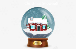 圣诞节梦幻雪球矢量图素材