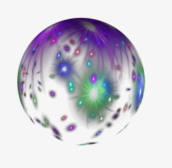 紫色光束球形装饰素材