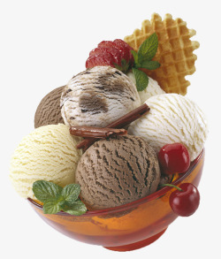 夏日手工冰淇淋球素材