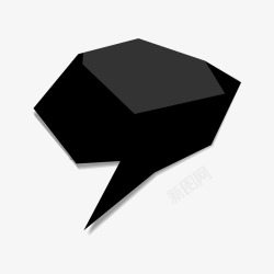 黑色异形对话框素材