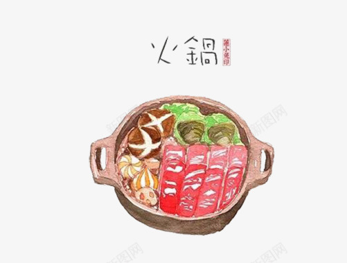 插画辣椒火锅食品图标图标