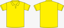 黄色半袖元素矢量图素材