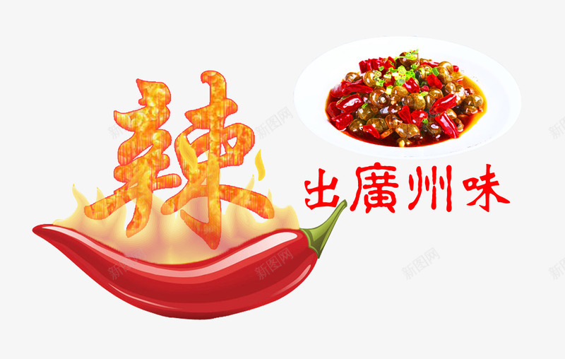 辣出广州味艺术字png免抠素材_88icon https://88icon.com 字体 广州 广州味道 火 火辣 炒田螺 田螺 艺术字 辣 辣椒 餐饮