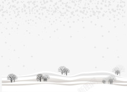 卡通大雪暴风雪元素矢量图素材