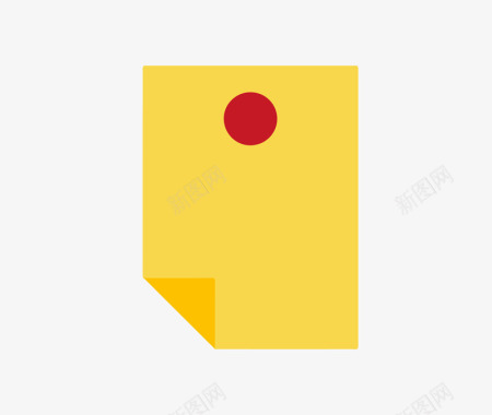 黄色便签纸icon图标图标