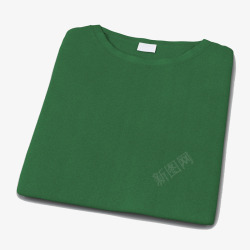 叠起来的绿色衣服素材