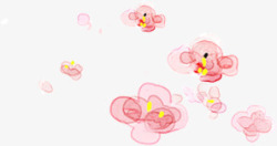 粉色花瓣元旦新年装饰素材