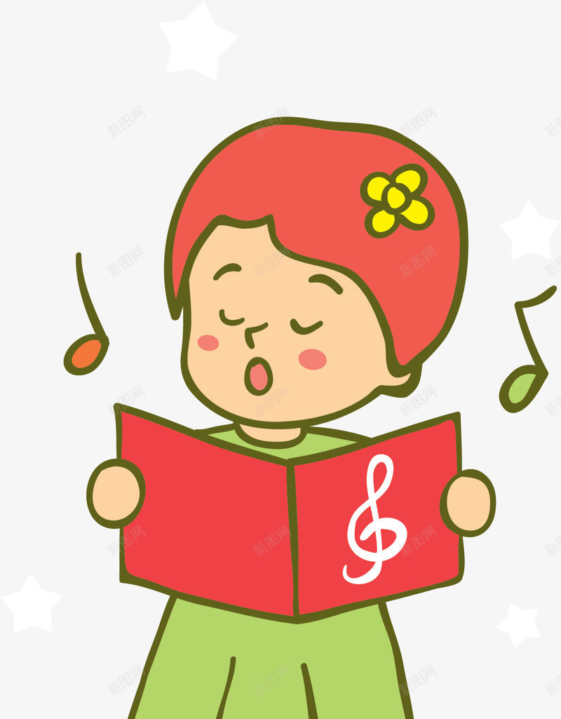 红衣卡通音符男孩png免抠素材_88icon https://88icon.com 321 世界儿歌日 儿童节 唱歌 歌唱 男孩 音符
